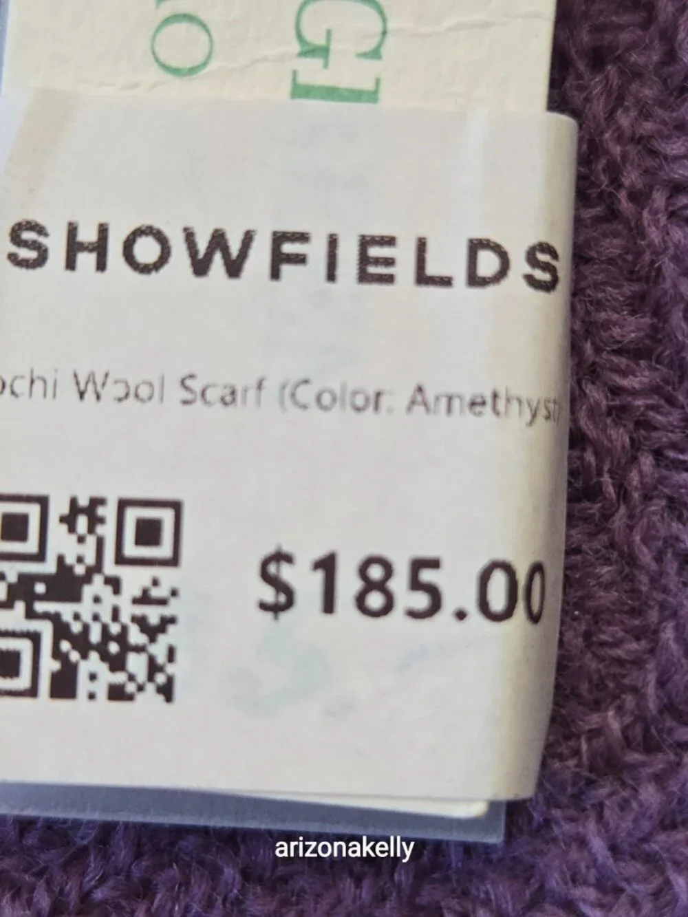 NWT Lovat & Green Wool Scarf Oversized Purple Bilbao Spain - Picture 5 of 11